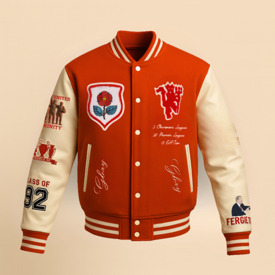 The Red Devil Manchester United Varsity Jacket