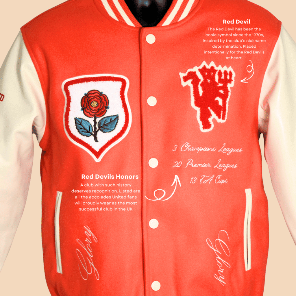 The Red Devil Manchester United Varsity Jacket