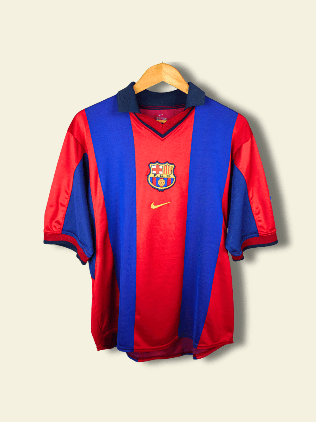 2000/01 FC Barcelona Home - Patrick Kluivert #9 Medium no-mpn