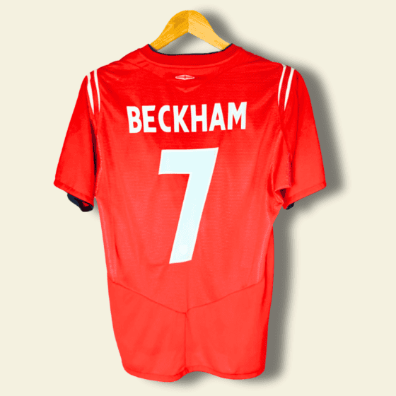 2004 England Away - David Beckham #7 Medium