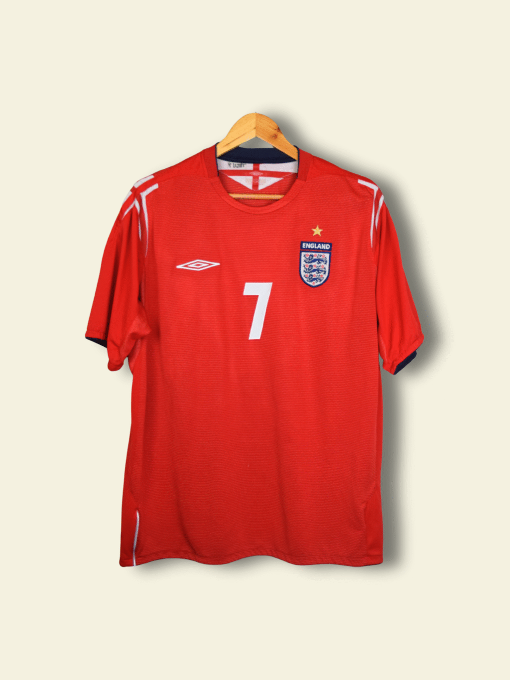 2004 England Away - David Beckham #7 XL no-mpn