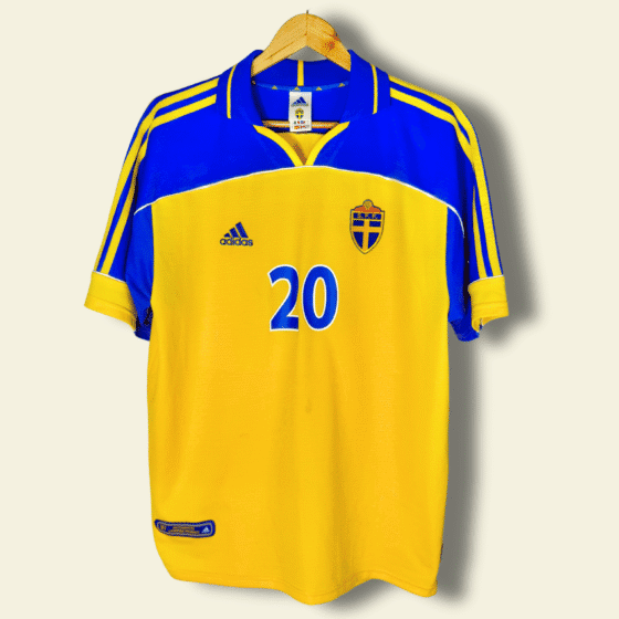2000/01 Sweden Home - Henrik Larsson #20 Large 647205 Adidas