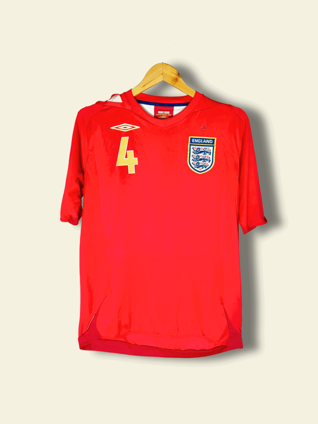 2006 England Away - Steven Gerrard #4 Medium 15917311 Umbro