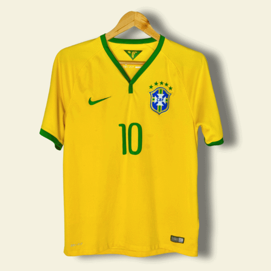 2014 Brazil Home - Neymar Jr #10 Medium 575280-703 Nike