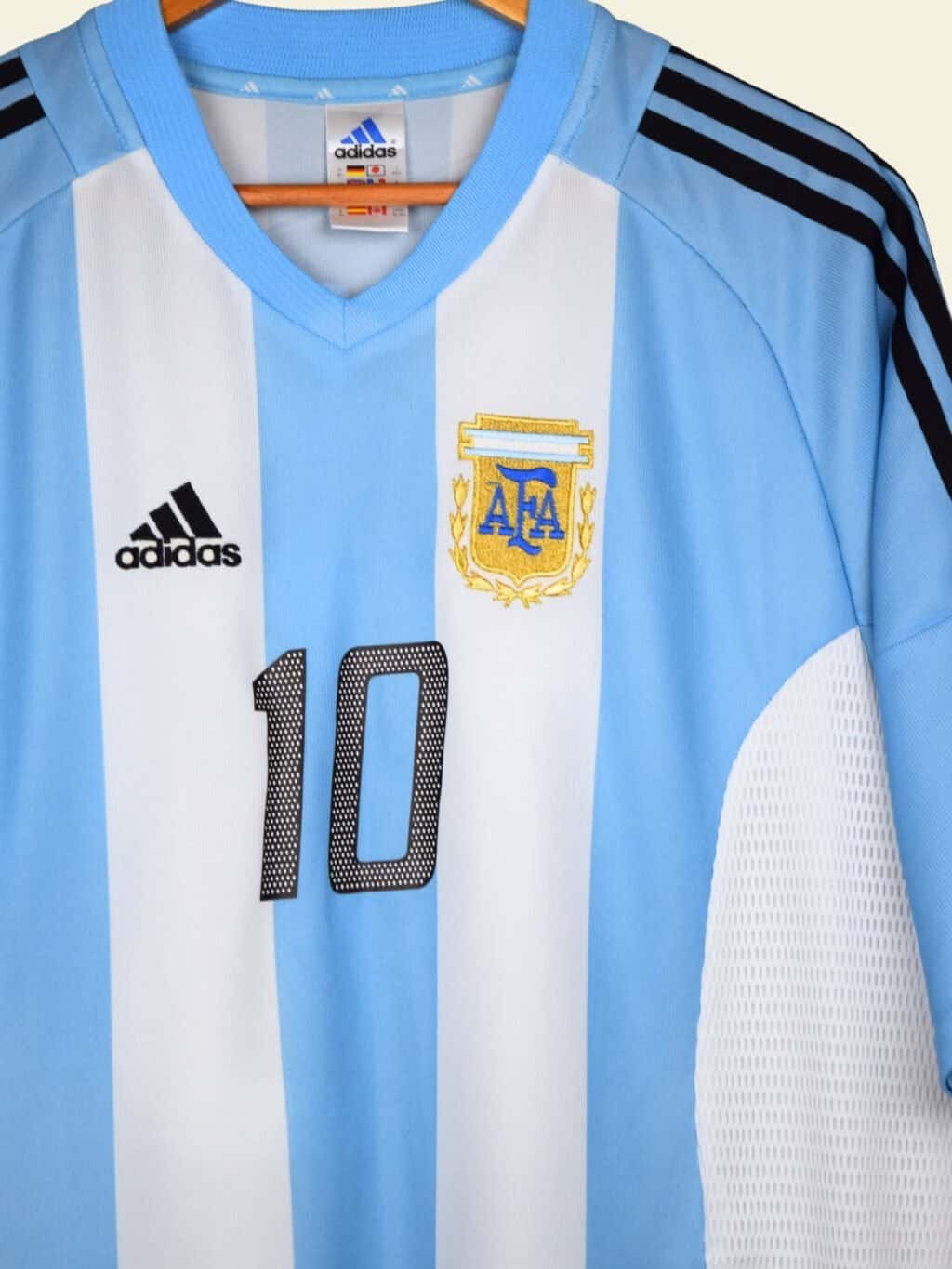 2002 Argentina Home -  Ariel Ortega #10 XL 167309 Adidas