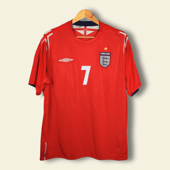 2004 England Away - David Beckham #7 XL