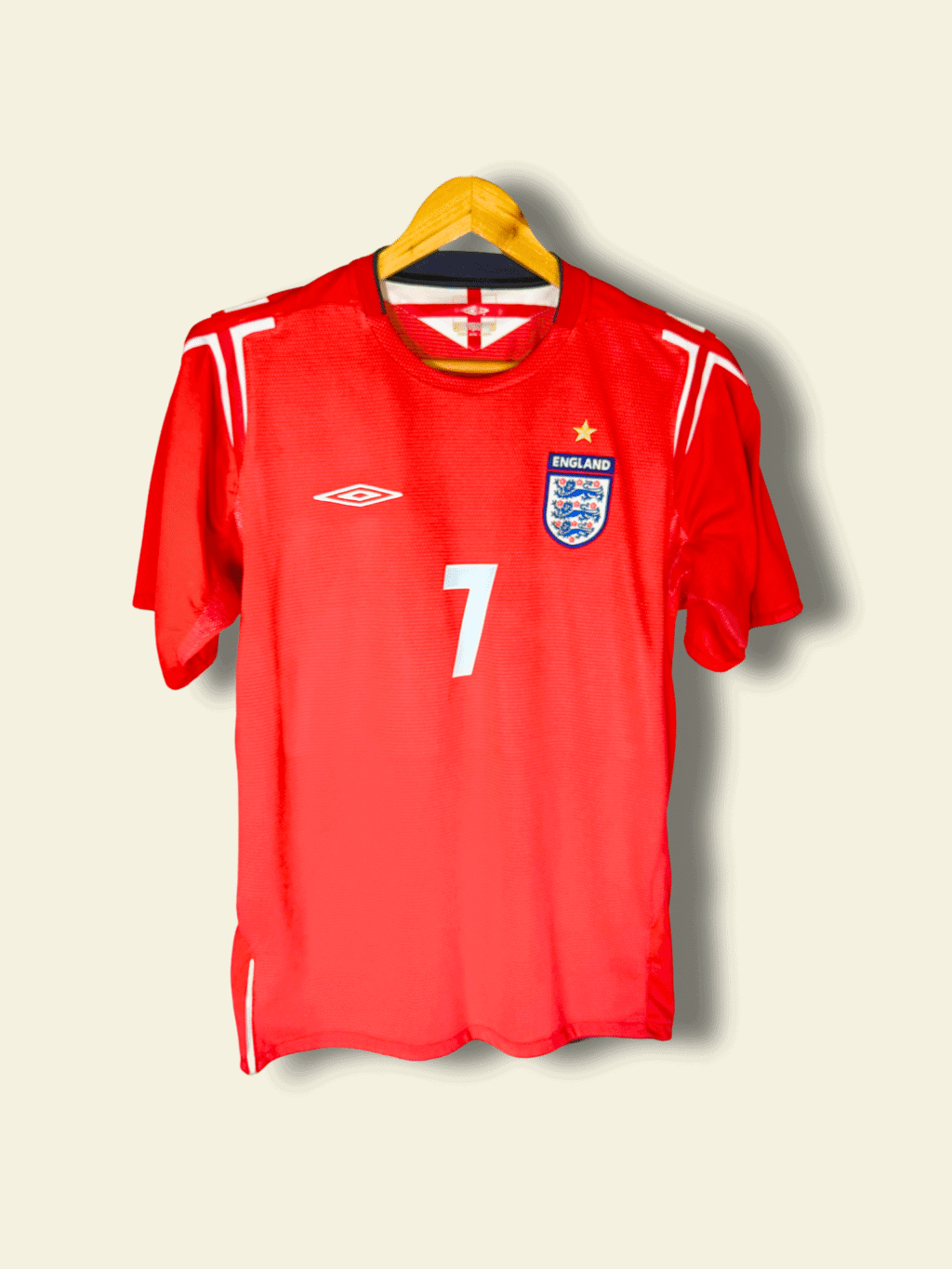 2004 England Away - David Beckham #7 Medium 01734951 Umbro