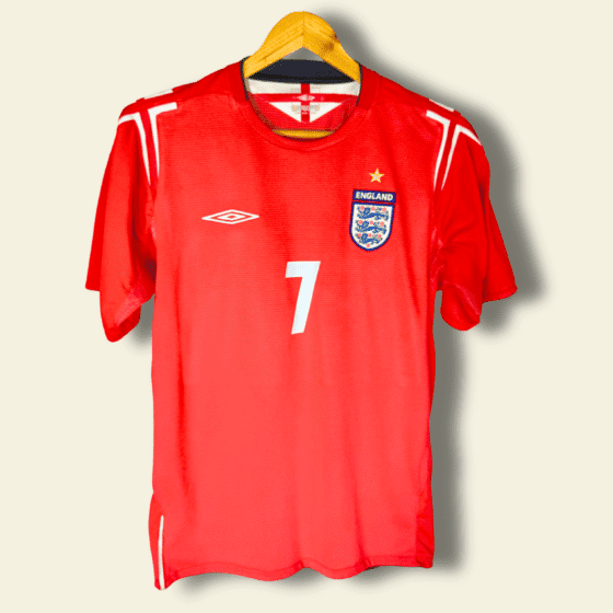2004 England Away - David Beckham #7 Medium 01734951 Umbro