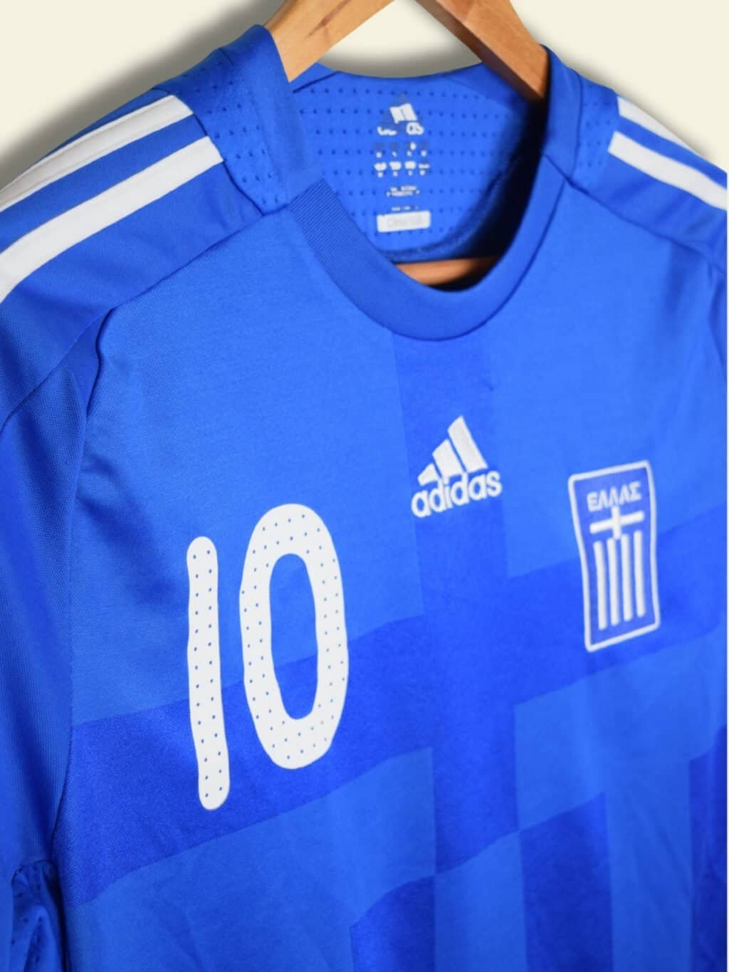2008 Greece Home - Karagounis #10 Medium 626782 Adidas