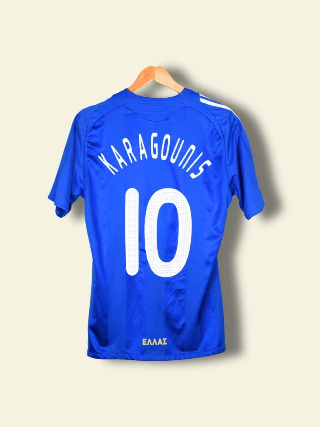 2008 Greece Home - Karagounis #10 Medium 626782 Adidas