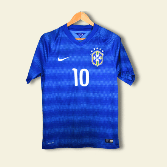 2014 Brazil Away - Neymar Jr #10 Small 5752822-493 Nike