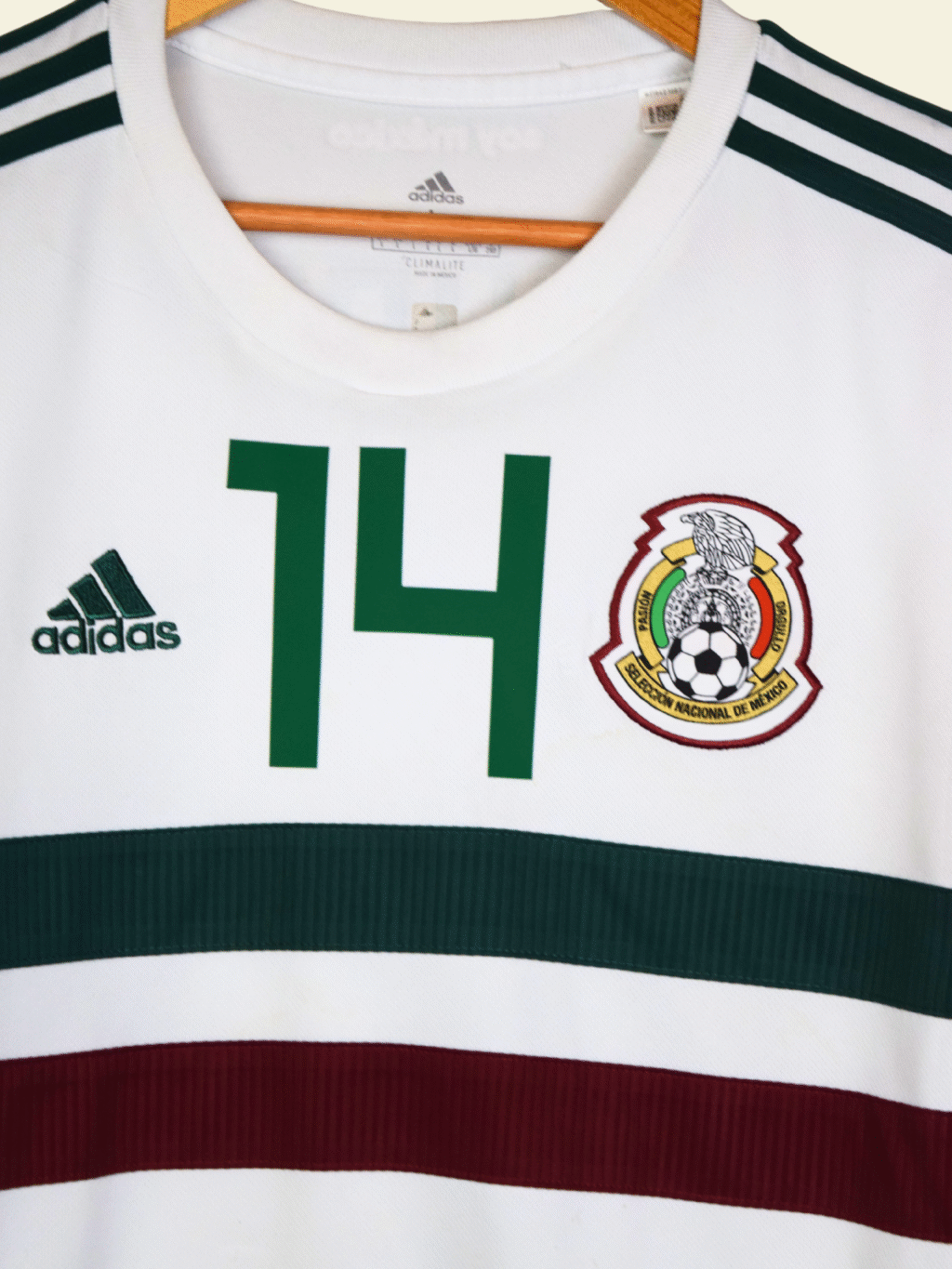 2018 Mexico Away - Javier "Chicharito" Hernandez #14 Large BQ4689 Adidas