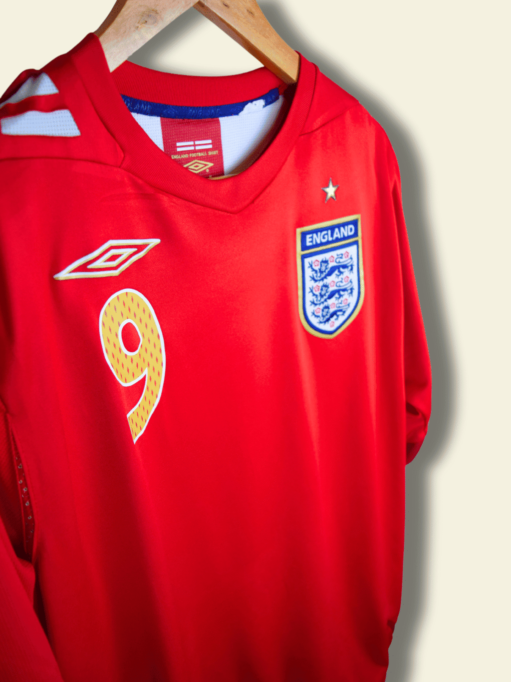 2004 England Away - Wayne Rooney #9 Large no-mpn