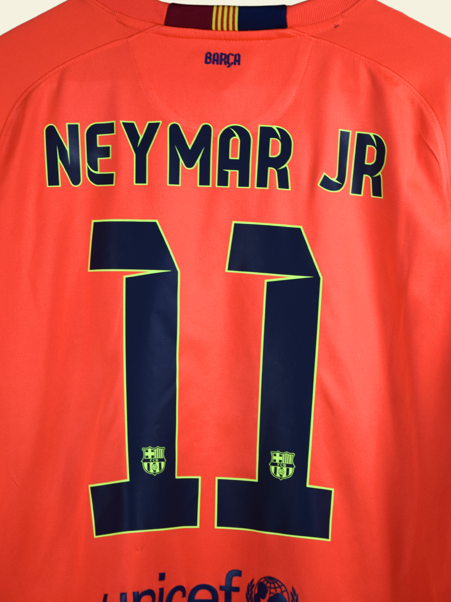 2014 Barcelona Away - Neymar Jr #11 Large 610595-672 Nike