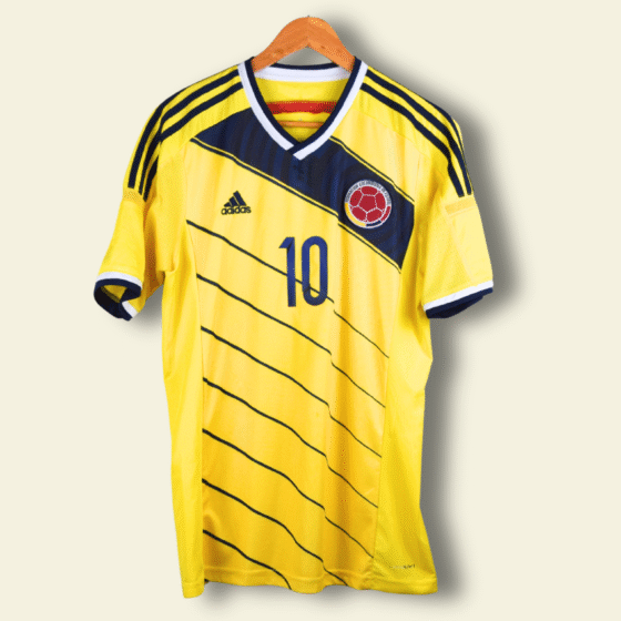 2014 Colombia Home - James Rodriguez #10 Large GB5387 Adidas