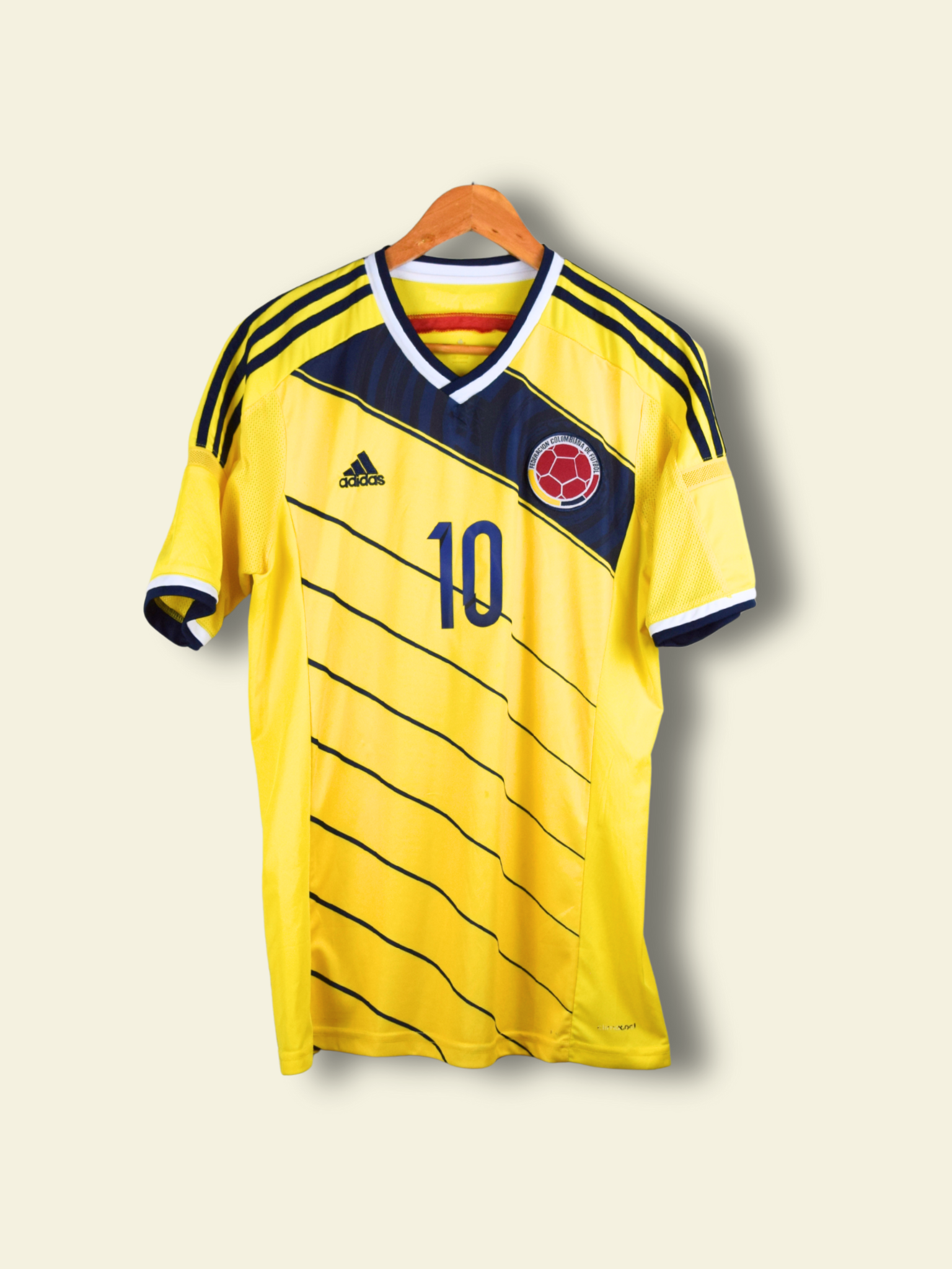 2014 Colombia Home - James Rodriguez #10 Large GB5387 Adidas
