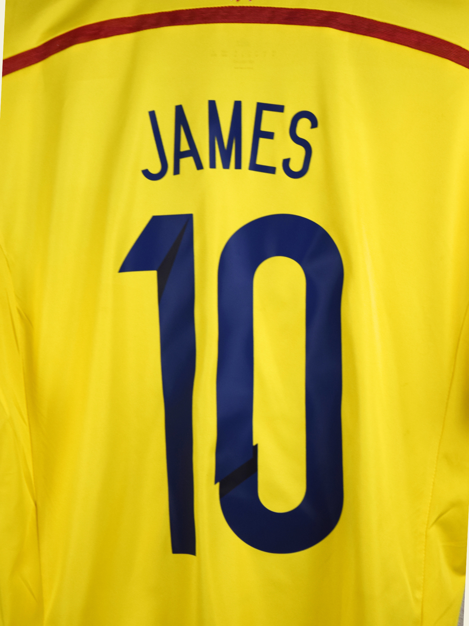 2014 Colombia Home - James Rodriguez #10 Large GB5387 Adidas