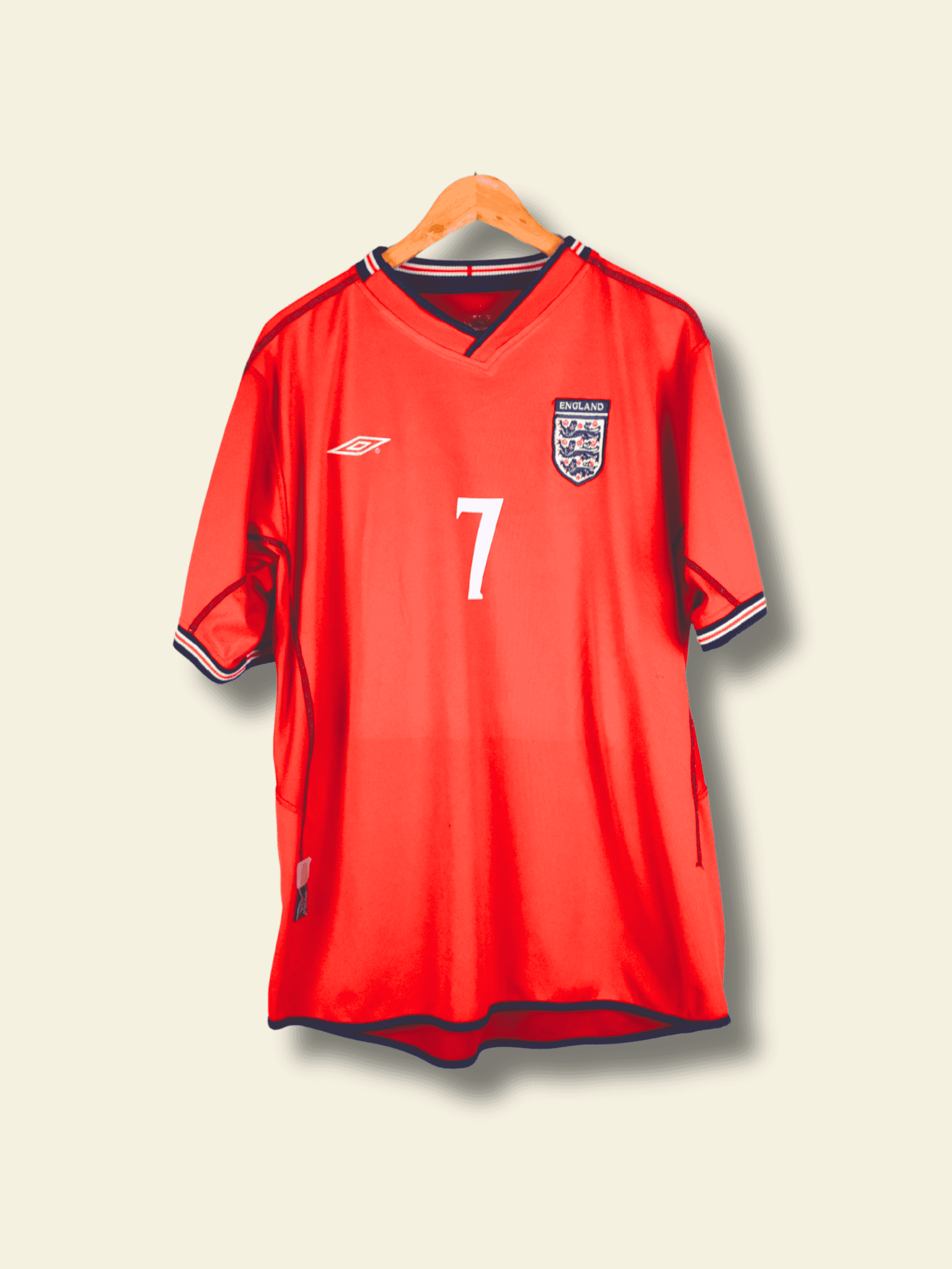 2002 England Away - David Beckham #7 XL