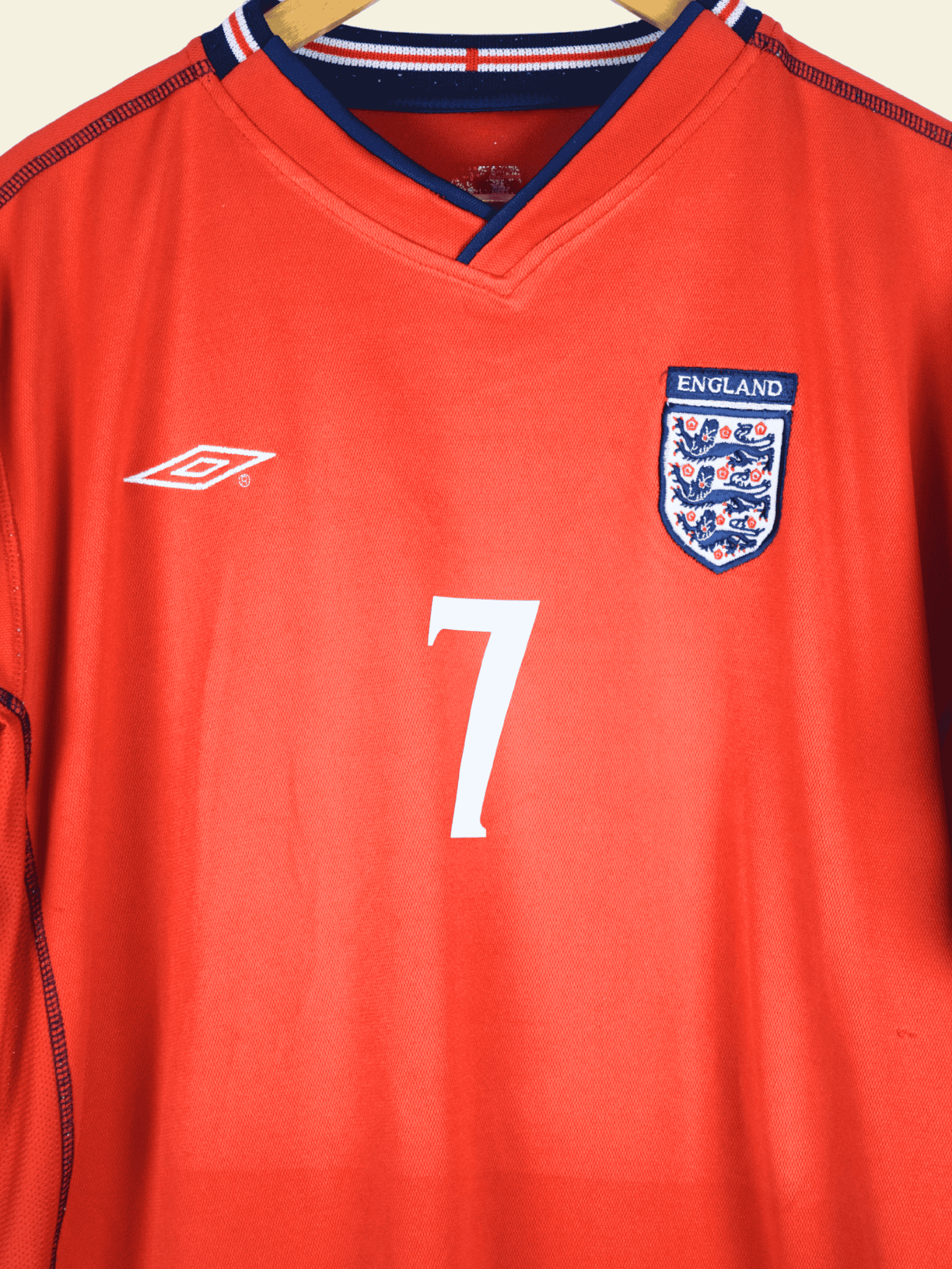 2002 England Away – David Beckham #7 XL no-mpn3