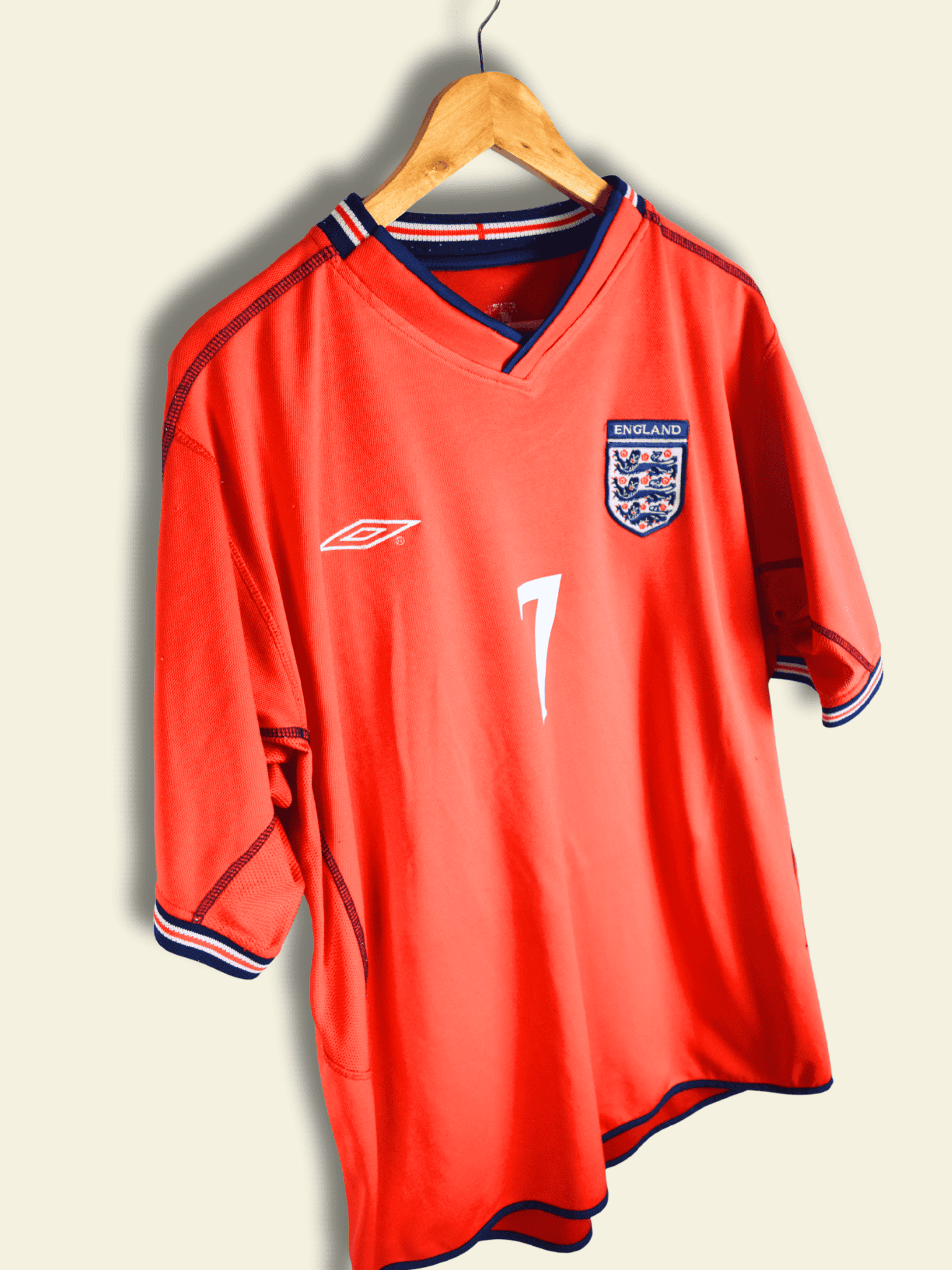 2002 England Away – David Beckham #7 XL no-mpn4