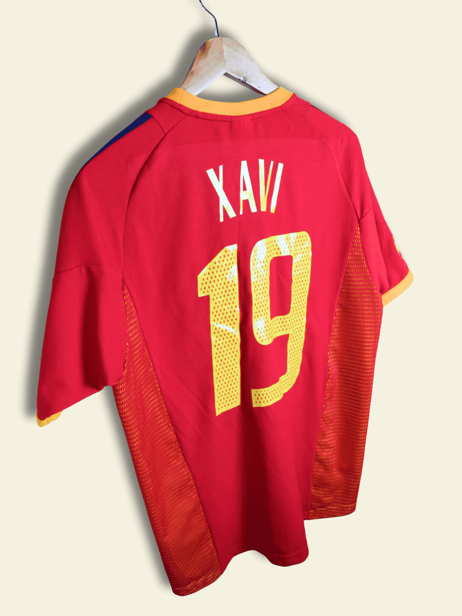 2002 Spain Home – Xavi #19 Small 298547 Adidas3