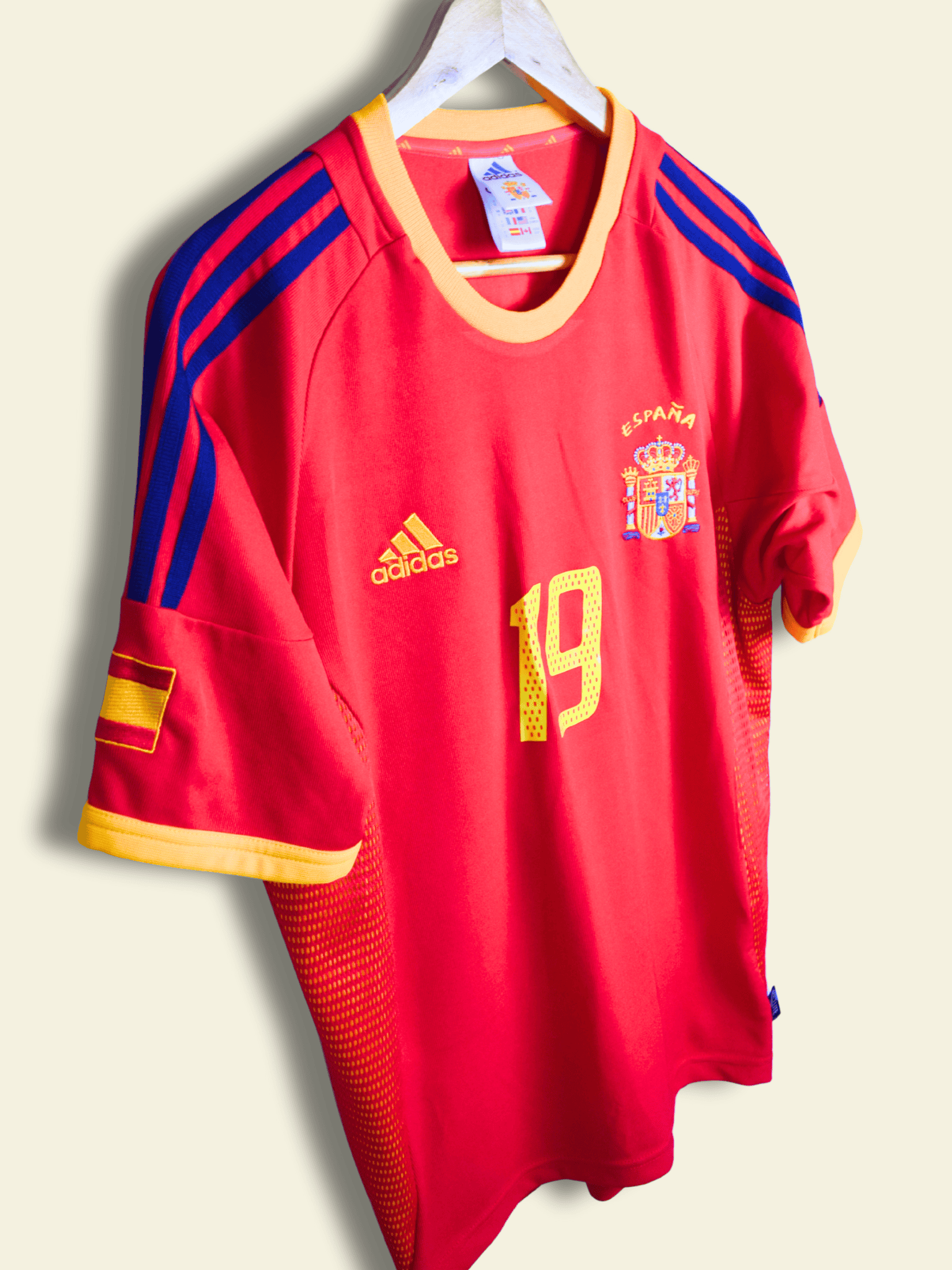2002 Spain Home – Xavi #19 Small 298547 Adidas4
