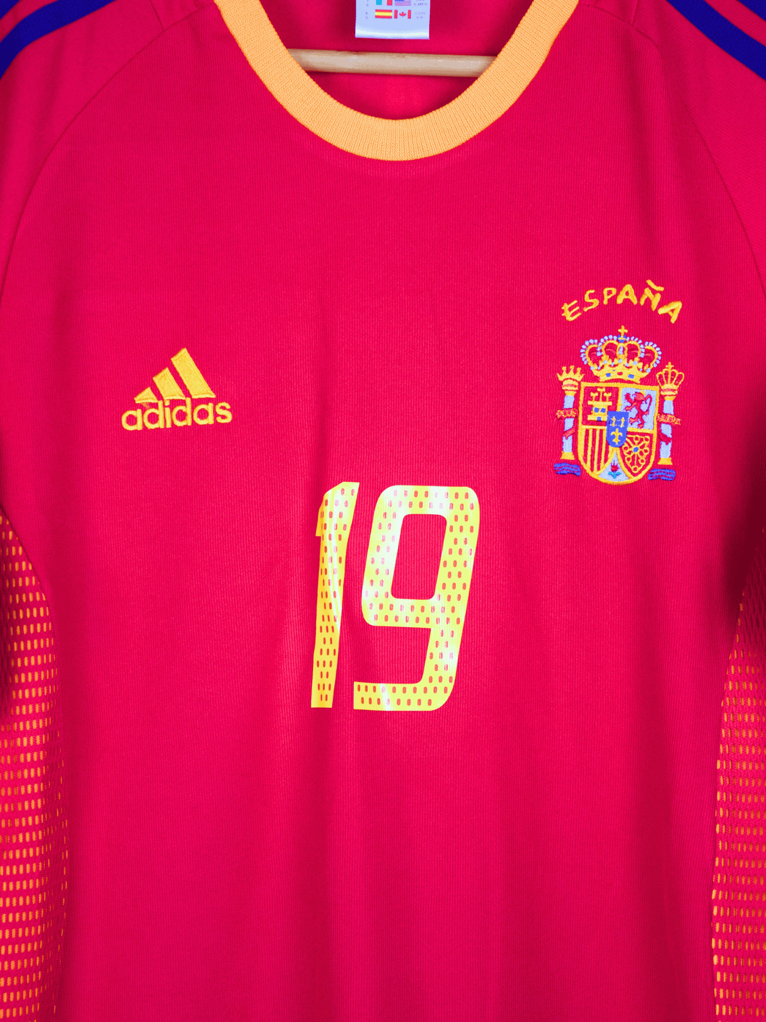 2002 Spain Home – Xavi #19 Small 298547 Adidas6