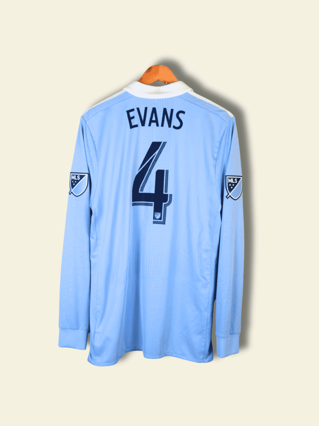 2018 Sporting Kansas City – Brad Evans #4 MATCH ISSUED Large AY6418 Adidas2