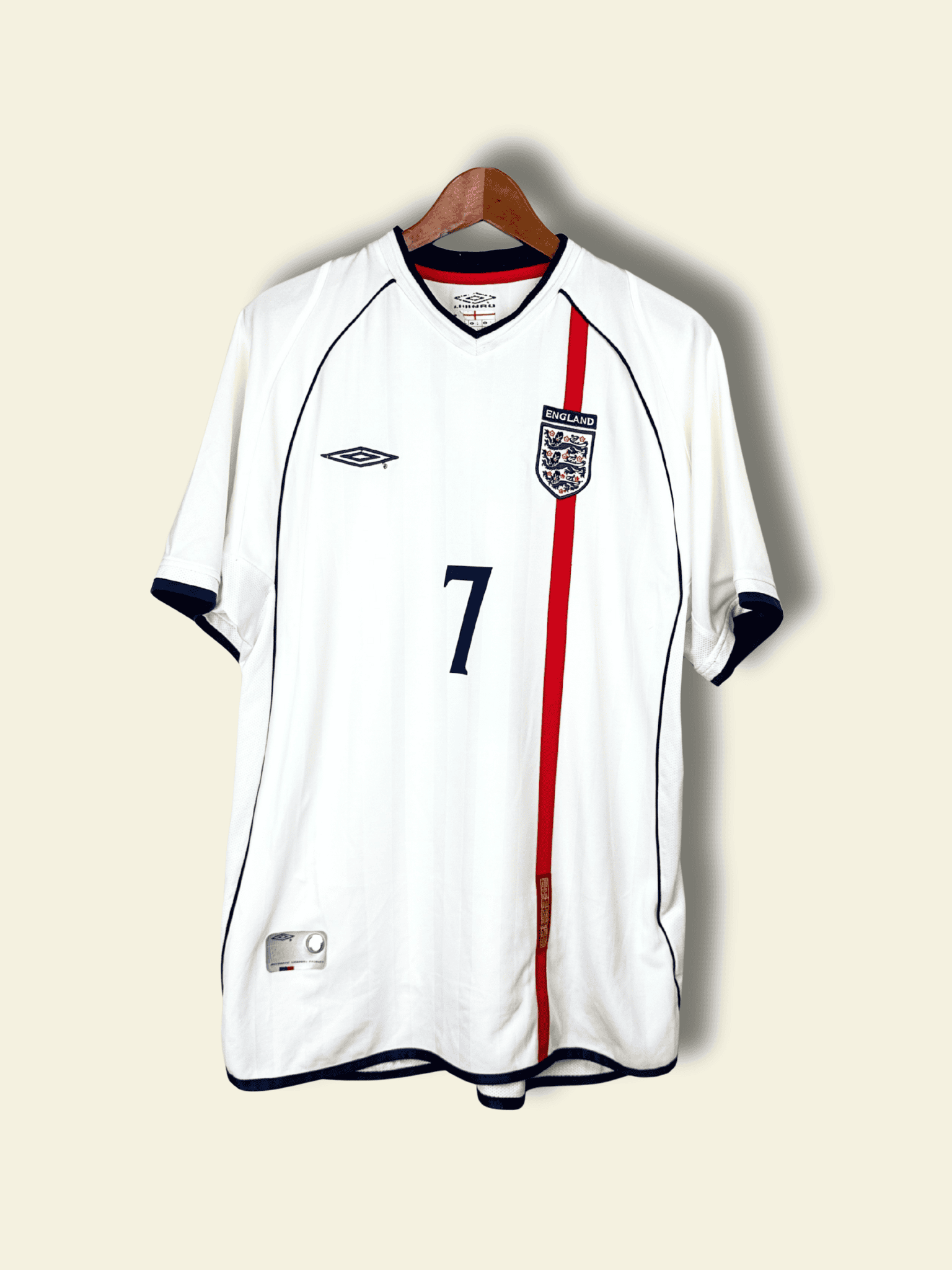 2002 England Home - David Beckham #7 Large