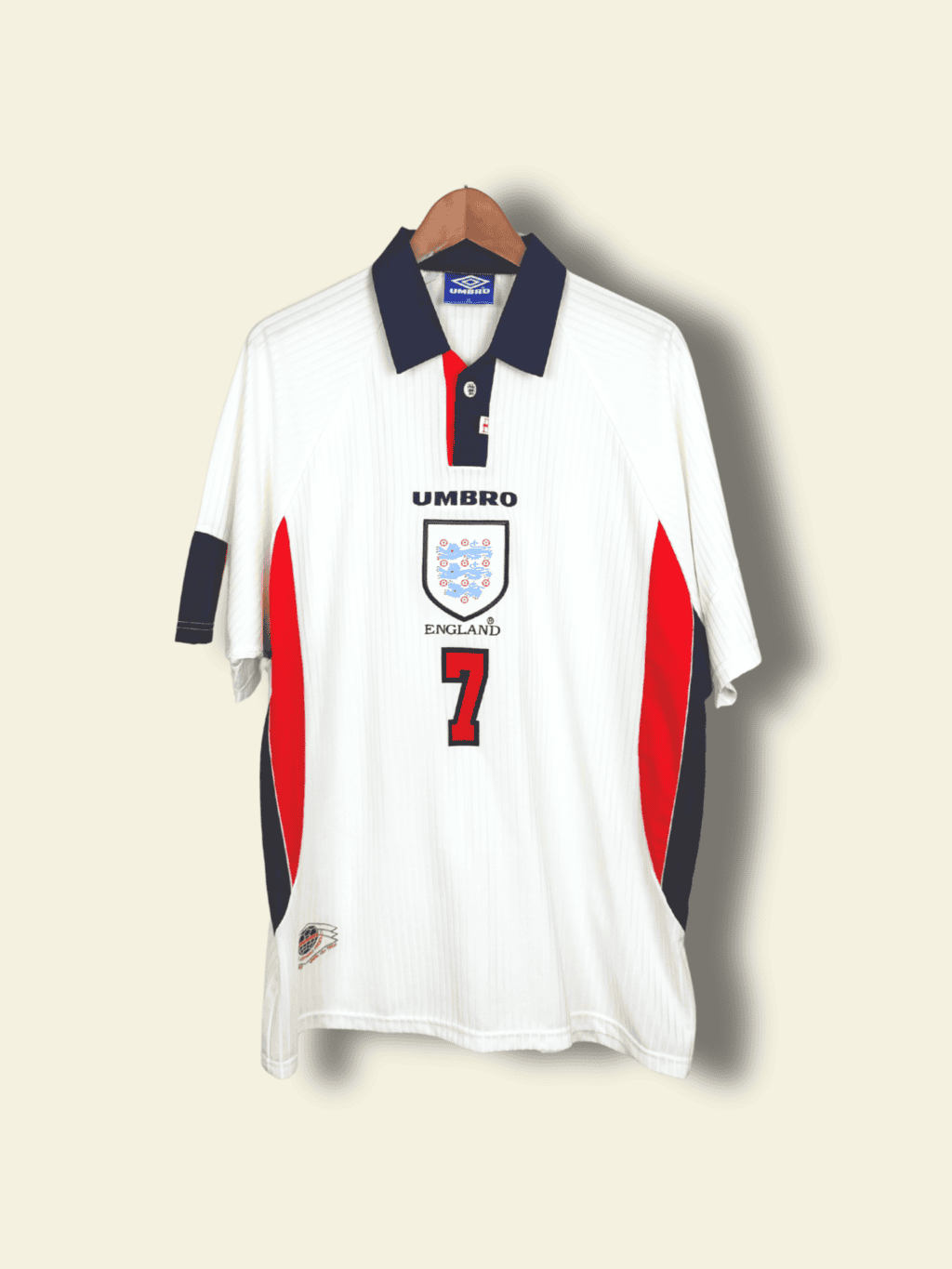 1998 England Home - David Beckham #7 XL