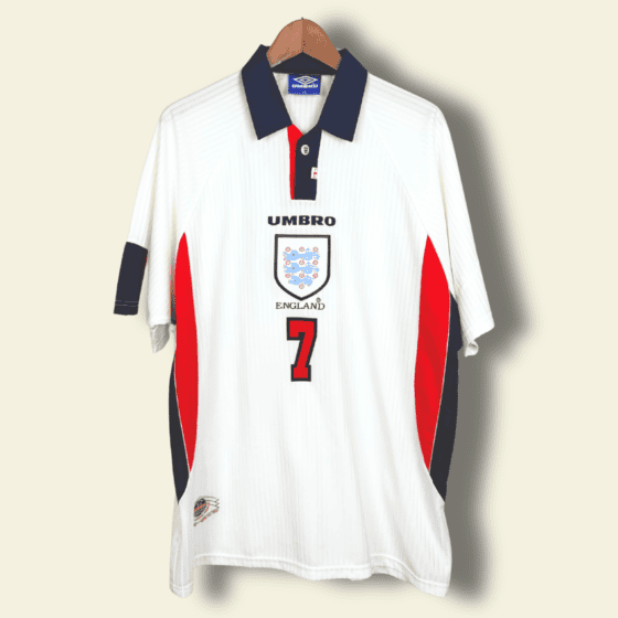 1998 England Home - David Beckham #7 XL
