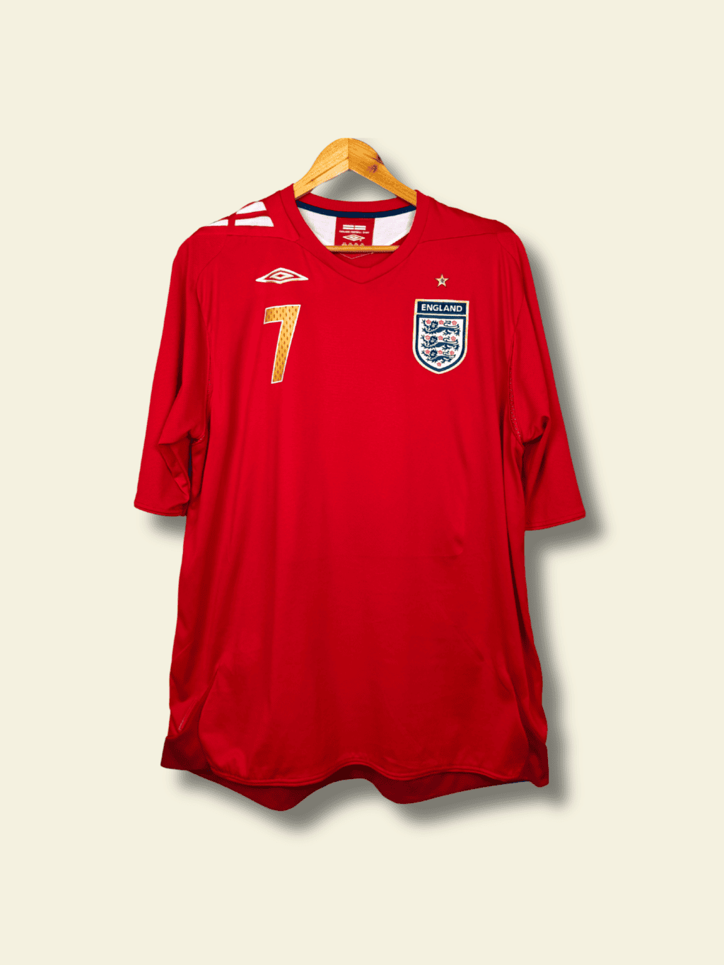 2006 England Away - David Beckham #7 XXL - Image 2
